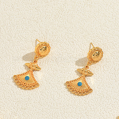 Ohrstecker im Ethno-Stil aus einer Legierung mit Zirkonia-Pavé für Damen&nbsp;DY5254