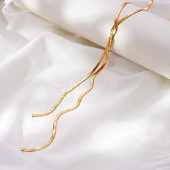 Collane a catena a Y in acciaio inossidabile 304 con chiusura a laccio per donna&nbsp;FZ8531