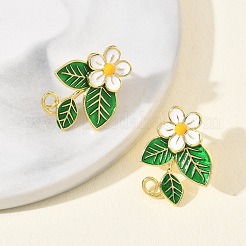 Boucles d'oreilles en laiton émaillé pour femme&nbsp;EJEW-A167-25G-01