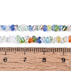 Chapelets de perles en verre transparent électrolytique&nbsp;EGLA-Q139-01A-A29