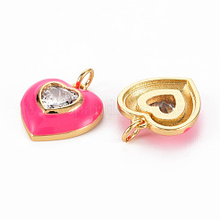 Ciondoli smaltato in ottone&nbsp;KK-T013-15-NF