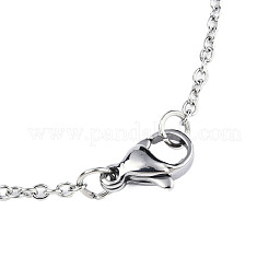 Colliers pendentifs en acier inoxydable 201 anti-ternissement&nbsp;NJEW-S105-JN605-45-1