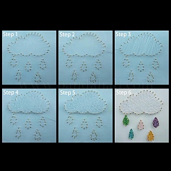 Ensemble de kit d'arts à cordes bricolage motif nuage&nbsp;DIY-F070-06