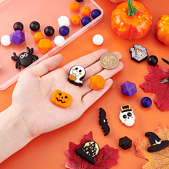 36 Stück 18 Stile Halloween Silikonperlen&nbsp;SIL-PH0001-28