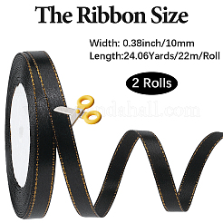 Ruban en polyester bordé d'or&nbsp;OCOR-WH20018-12A-03