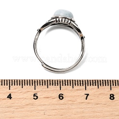 Natürliche Aquamarin-Fingerringe&nbsp;RJEW-A084-06AS-06