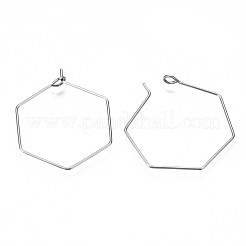 Accesorios para pendientes de aro de acero inoxidable 304&nbsp;STAS-S117-009B-01