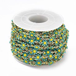 Catene a maglie di fiori di margherita eanmel fatti a mano&nbsp;CHC-F015-05G-03