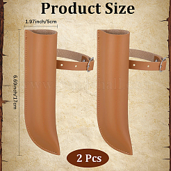 2 borsa porta bandiera in pelle PU con staffa per cavallo&nbsp;AJEW-CL0003-44