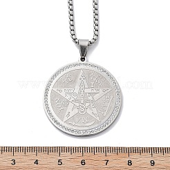 201 collane con ciondolo in strass in acciaio inossidabile per donna&nbsp;NJEW-U021-01P