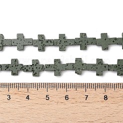 Fili di perle di roccia lavica sintetica&nbsp;G-B087-01A-08