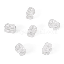 6 Stück: 925 hohle Initialenperlen aus Sterlingsilber&nbsp;STER-TA0001-53B