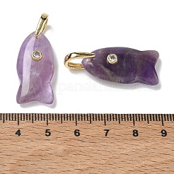Pendenti d'ametista naturale&nbsp;G-A297-01G-18
