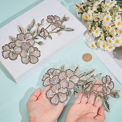 2 x Blumen-Aufnäher für Kleidung.&nbsp;DIY-GF0012-86A