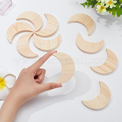 Unfertige Halbmondform aus Holz&nbsp;WOOD-WH0124-09