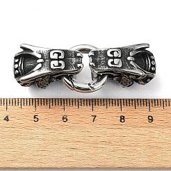Anelli a molla in acciaio inossidabile 304 in stile tibetano&nbsp;FIND-Z046-04AS-02