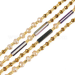 Chaînes de taille ajustables en perles de verre pour femmes&nbsp;AJEW-TA0005-78D