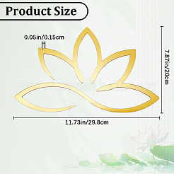 Pegatinas de pared de espejo de acrílico de loto&nbsp;OACR-WH0032-04C