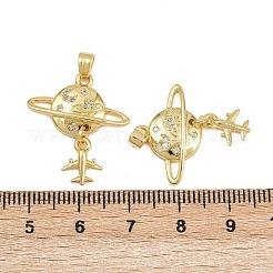 Messing Mikro ebnen Zirkonia Anhänger&nbsp;KK-C132-35G