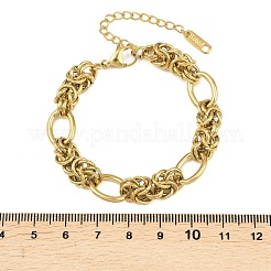 Pulseras de eslabones de acero inoxidable 304 para mujeres&nbsp;BJEW-L717-03G