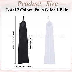 2 Paar 2 Farben Damen Polyester Hakenfingerhandschuhe&nbsp;AJEW-CY0001-12