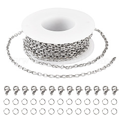 Cadenas de eslabones rectangulares de acero inoxidable 304 de 5 m&nbsp;CHS-TA0001-55