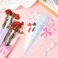 Manches transparentes imprimées nœud papillon et fleurs coniques&nbsp;ABAG-FZC0002-001F