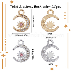 40 pz 2 colori ciondoli in lega&nbsp;FIND-SC0011-34