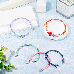 10 pz braccialetti in cordino di poliestere cerato&nbsp;AJEW-TAC00108