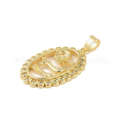 Pendentifs en laiton zircon cubique transparent&nbsp;KK-E111-36B-G