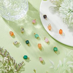 100 ciondolo in agata naturale di 5 colori&nbsp;FIND-FH0005-15