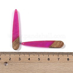 Pendentifs en résine & en bois&nbsp;WOOD-F015-01F