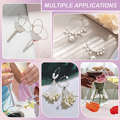 54 pieza de accesorios para pendientes de aro de latón de 7 estilos&nbsp;KK-BC0013-33P