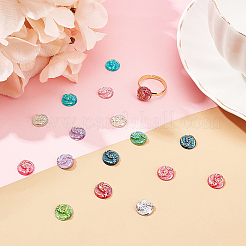 Cabochon in strass di resina con retro piatto&nbsp;CRES-GA0001-04