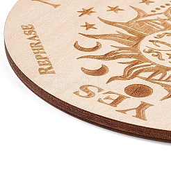 Sottobicchieri in legno intagliato&nbsp;AJEW-P103-01H