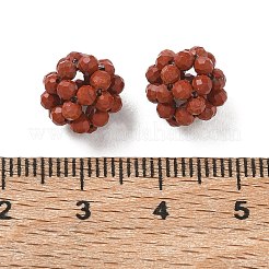 Gewebte Perlen aus natürlichem rotem Jaspis&nbsp;GG-CBA2E9C-F06-03