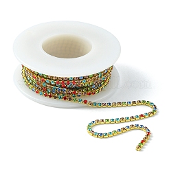 Rohe (unbeschichtete) Messing Strass Strassketten&nbsp;CHC-YW0001-03