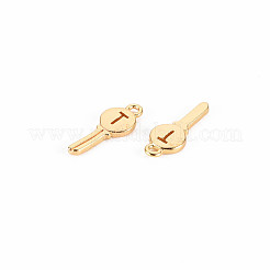 Latón micro pavimenta claro cubic zirconia encantos&nbsp;KK-T062-159G-NF