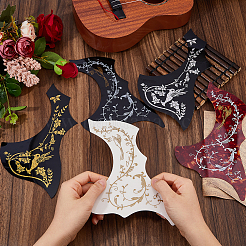 5 Stück 5 Stile Kunststoff-Bildaufkleber für die Dekoration des Gitarrengriffbretts&nbsp;AJEW-FH0007-46