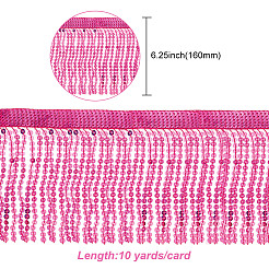 Ruban de dentelle à pampilles en polyester de 10 mètre&nbsp;DIY-WH0430-569B