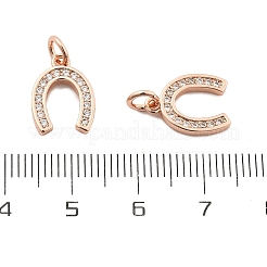 Cz Messing Micro Pave Zirkonia Hufeisen Charme&nbsp;LS-ZIRC-L018-13RG