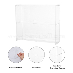 Vetrine per action figure in plastica trasparente a 2 livello&nbsp;ODIS-WH0329-61