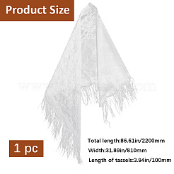 Scialle in poliestere staccabile con fiore in pizzo&nbsp;AJEW-WH20072-43B