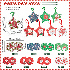 32 Satz 8 Stile Weihnachtsthema Sternförmige faltbare Papierbonbonschachteln&nbsp;CON-BC0006-97