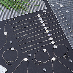 16 pz 304 catena a graffetta in acciaio inossidabile per realizzare braccialetti a catena satellitare&nbsp;BJEW-SP0001-32C