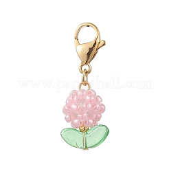 Perline di vetro a forma di fiore decorazioni pendenti con perline&nbsp;HJEW-MZ00195