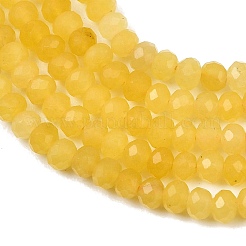 Fili di perle di giada bianca naturale tinte&nbsp;GG-CBAF9EE-A22-3x4mm