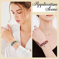 DIY-Sets zur Herstellung mehrschichtiger Armbänder aus Edelsteinperlen und Legierungsanhängern&nbsp;DIY-SC0026-95