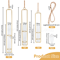 3 Stück 3 Stile hängende Hydrokulturvase aus Glas&nbsp;DIY-OC0012-50G