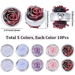 50pcs 5 couleurs perles acryliques opaques&nbsp;MACR-SC0002-51